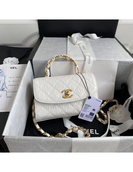 CHANEL Mini Flap Bag With Top Handle AS2477,CHANEL,BAGS