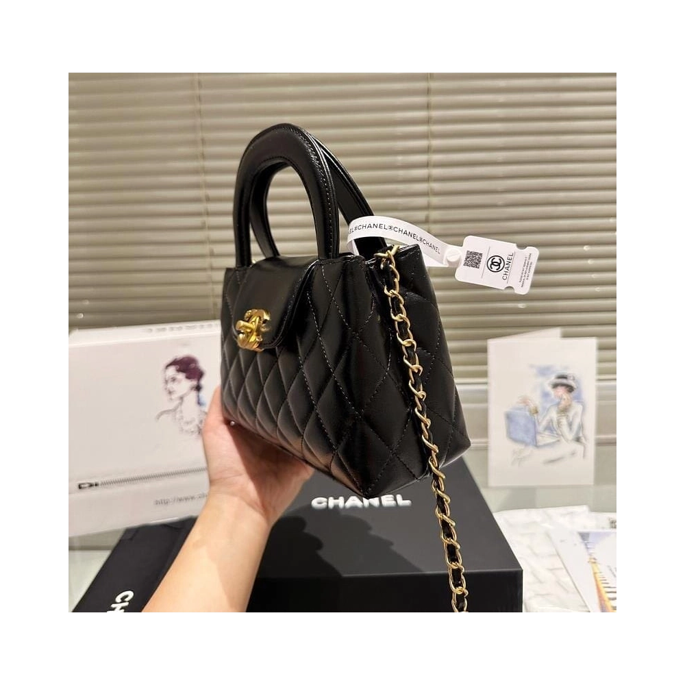 CHANEL MINI SHOPPING BAG BLACK,CHANEL,BAGS