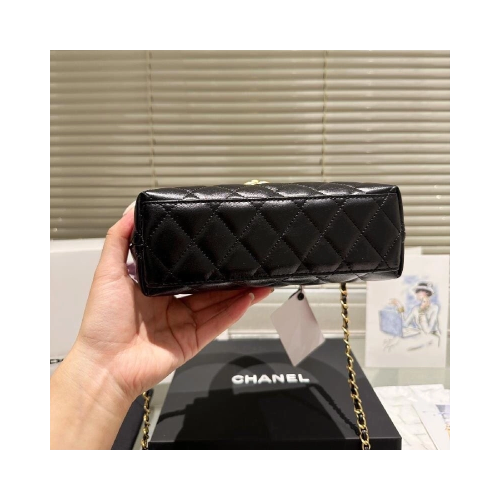 CHANEL MINI SHOPPING BAG BLACK,CHANEL,BAGS