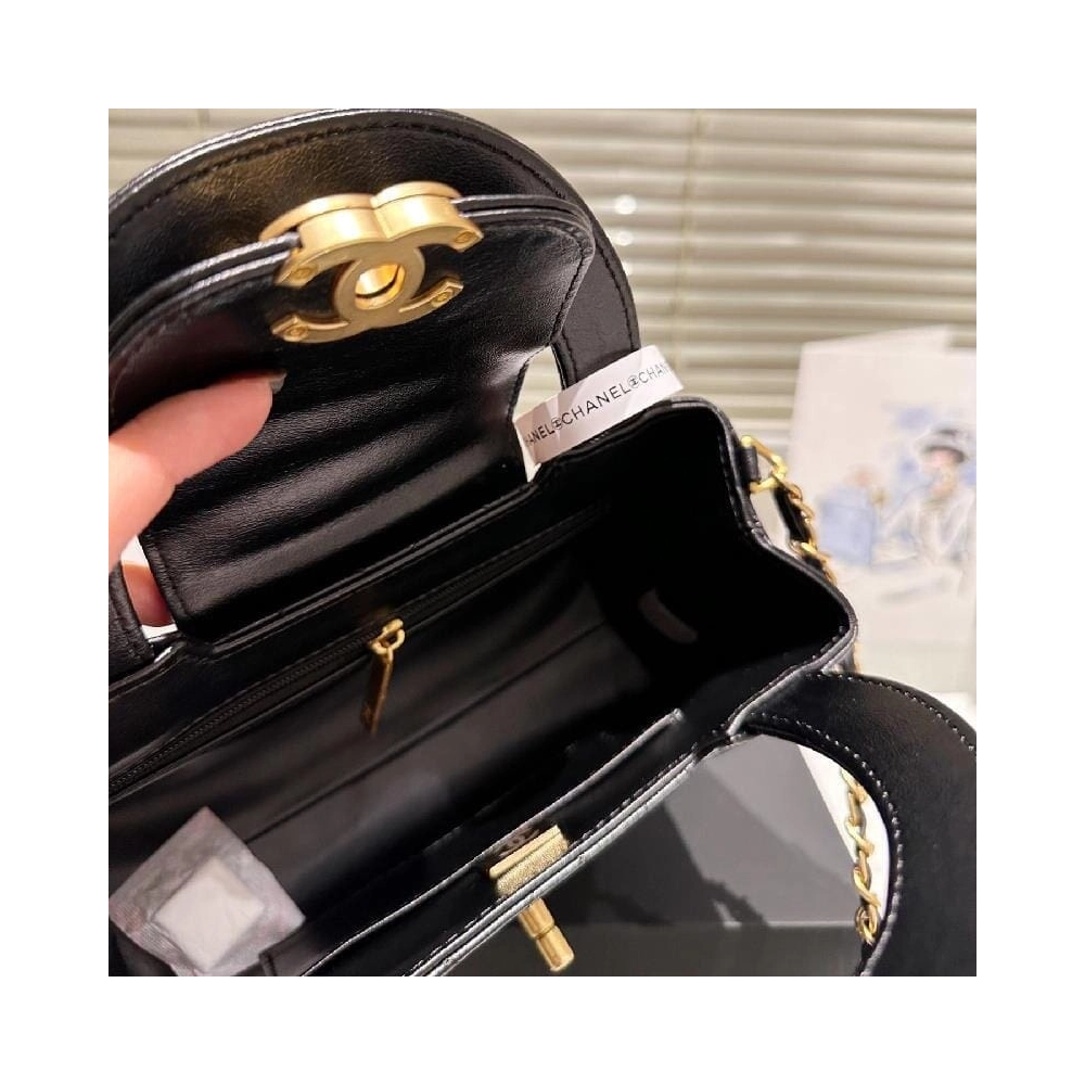 CHANEL MINI SHOPPING BAG BLACK,CHANEL,BAGS