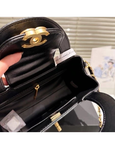 CHANEL MINI SHOPPING BAG BLACK,CHANEL,BAGS