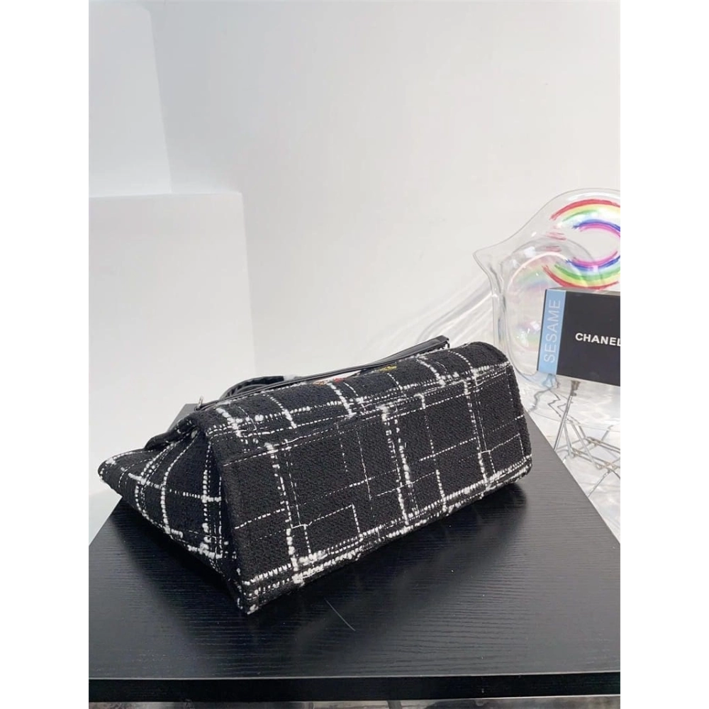 Chanel Rainbow Black Tweed Deauville Tote Black,CHANEL,BAGS