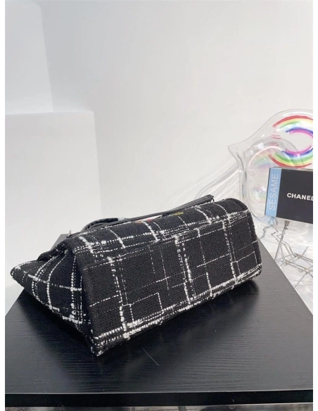 Chanel Rainbow Black Tweed Deauville Tote Black,CHANEL,BAGS