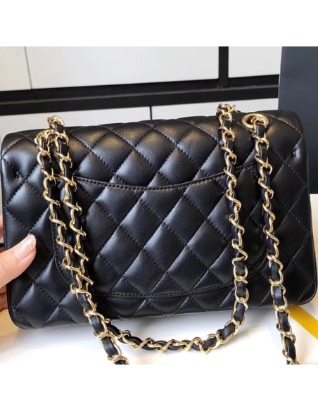 CHANEL SMALL CLASSIC HANDBAG LAMBSKIN GOLD METAL,CHANEL,BAGS