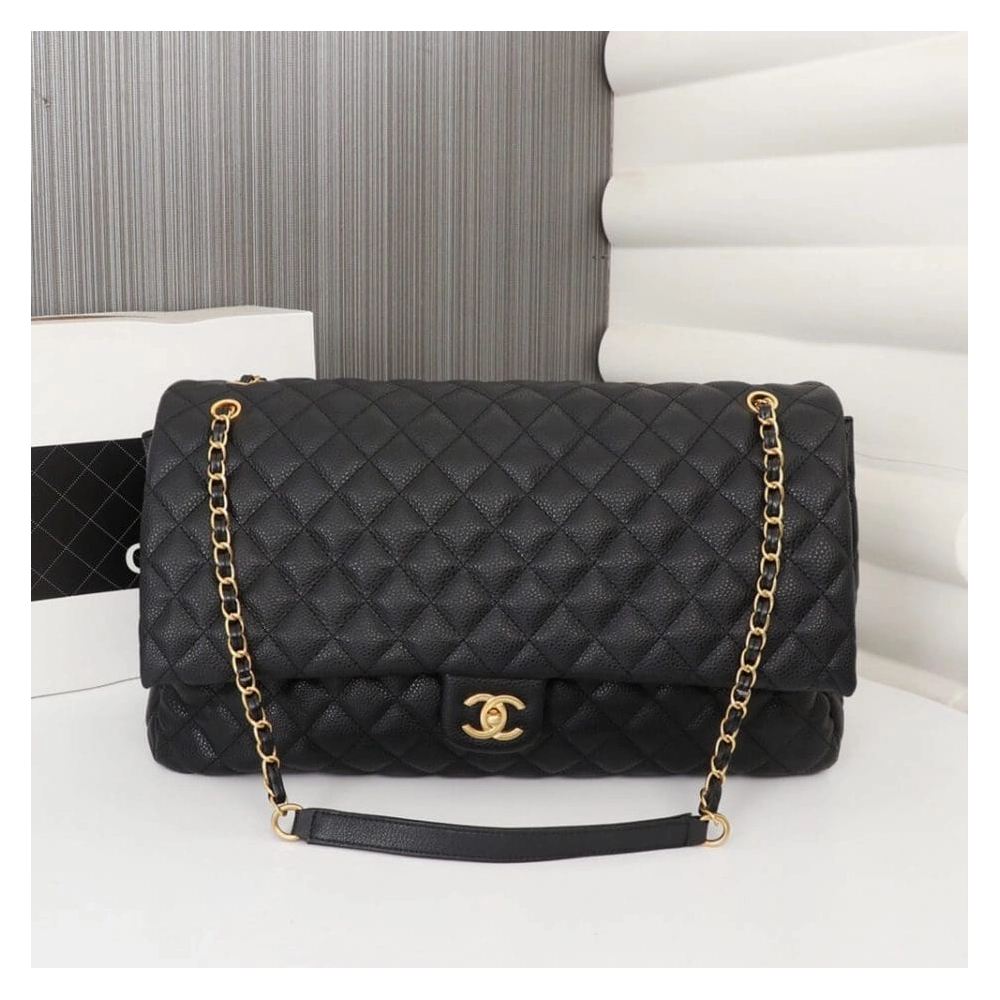 Chanel Travel Flap Bag Black,CHANEL,BAGS