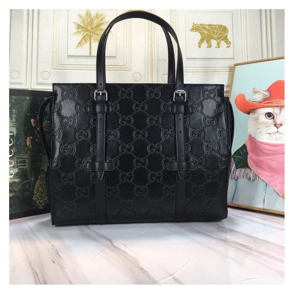 GG Embossed Tote Bag,GUCCI,BAGS