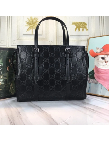 GG Embossed Tote Bag,GUCCI,BAGS