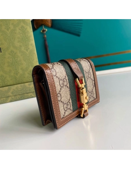 GG Jackie 1961 Card Case Wallet,GUCCI,BAGS