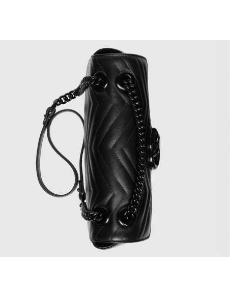 GG Marmont Medium Shoulder Bag Black Leather,GUCCI,BAGS