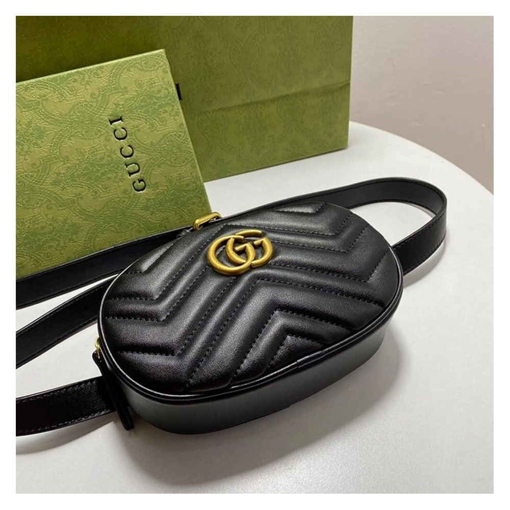 GG Marmont Quilted Leather Belt Bag,GUCCI,BAGS