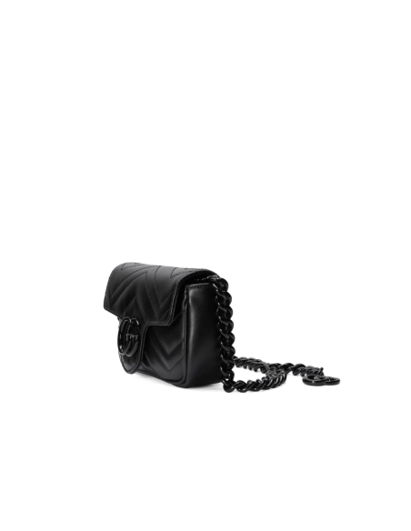 Gucci GG Marmont Belt Bag (Black),GUCCI,BAGS