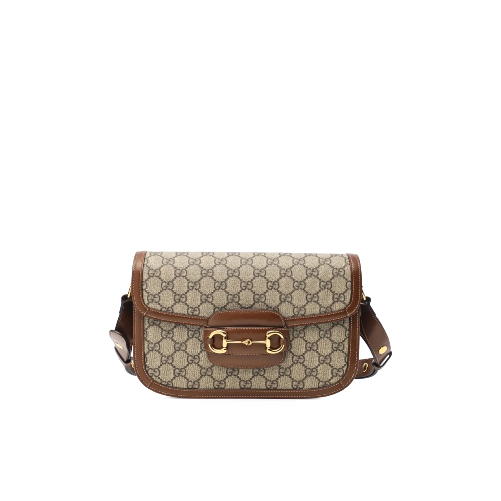 Gucci WomenS Horsebit 1955 Shoulder Bag (Beige Ebony),GUCCI,BAGS