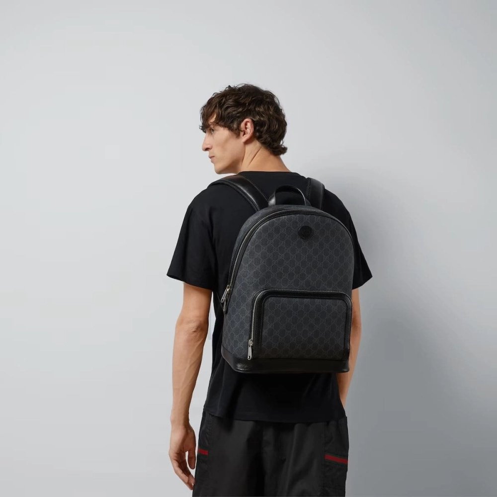 GUCCI BACKPACK WITH INTERLOCKING G,GUCCI,BAGS