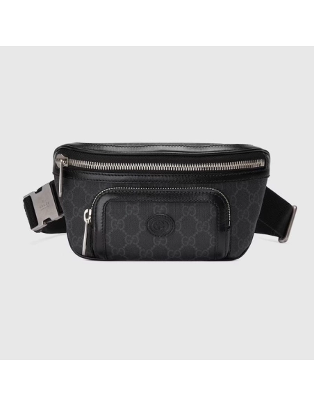 GUCCI BELT BAG WITH INTERLOCKING G,GUCCI,BAGS