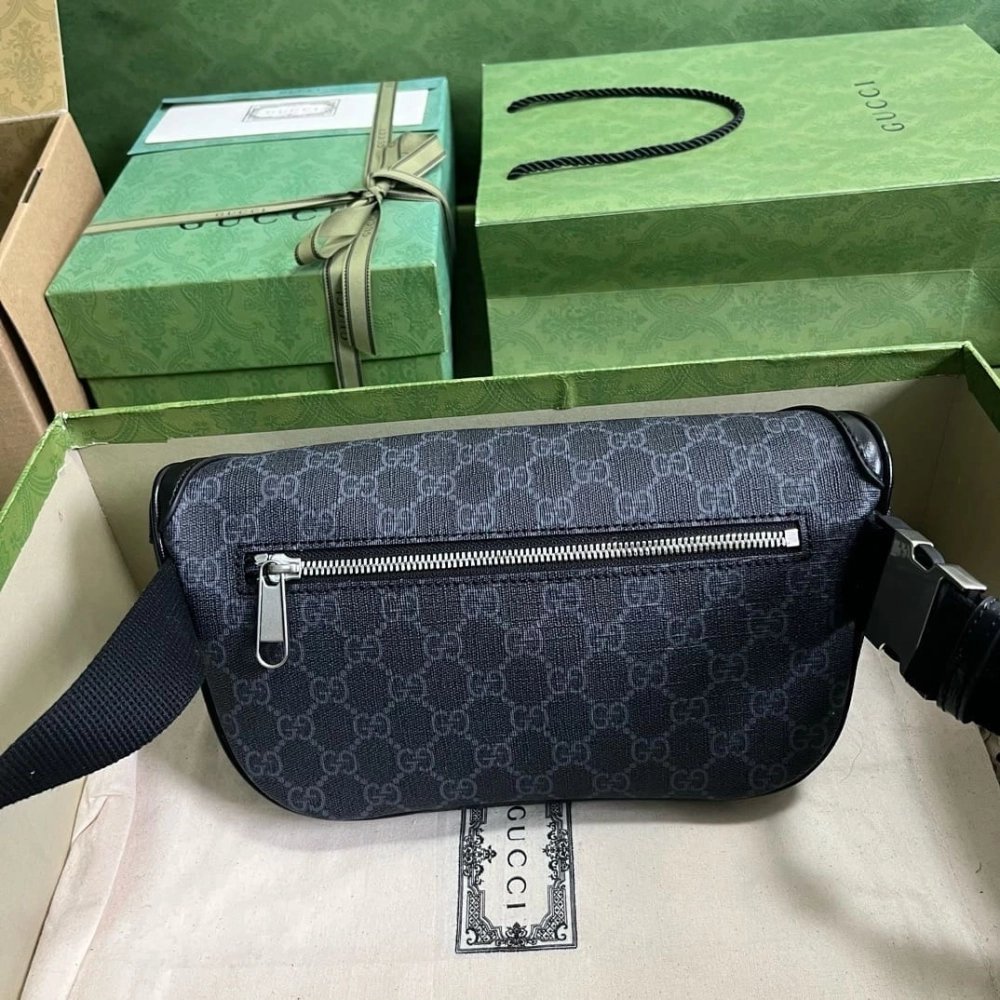 GUCCI BELT BAG WITH INTERLOCKING G,GUCCI,BAGS