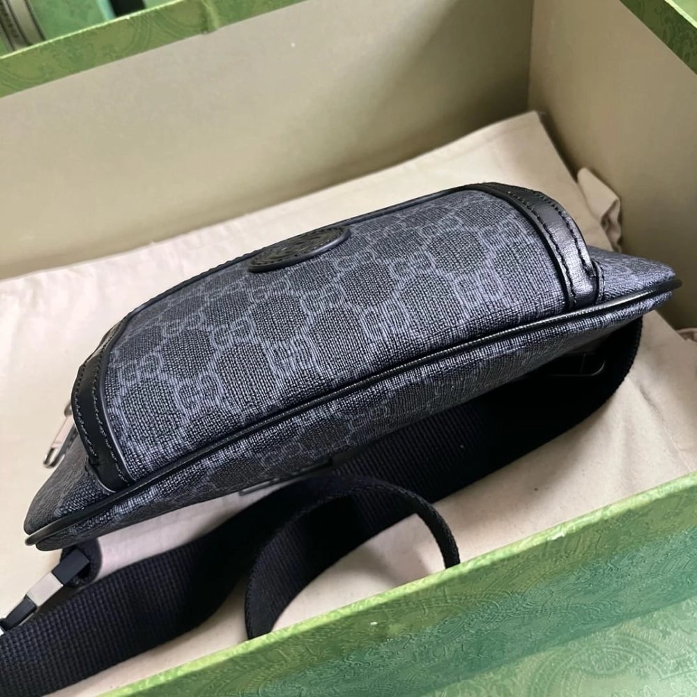 GUCCI BELT BAG WITH INTERLOCKING G,GUCCI,BAGS