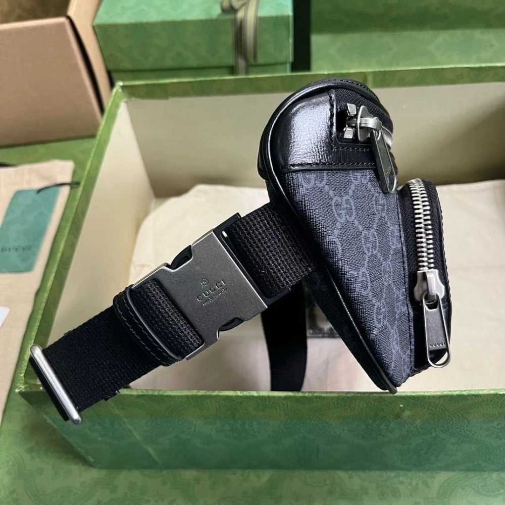 GUCCI BELT BAG WITH INTERLOCKING G,GUCCI,BAGS