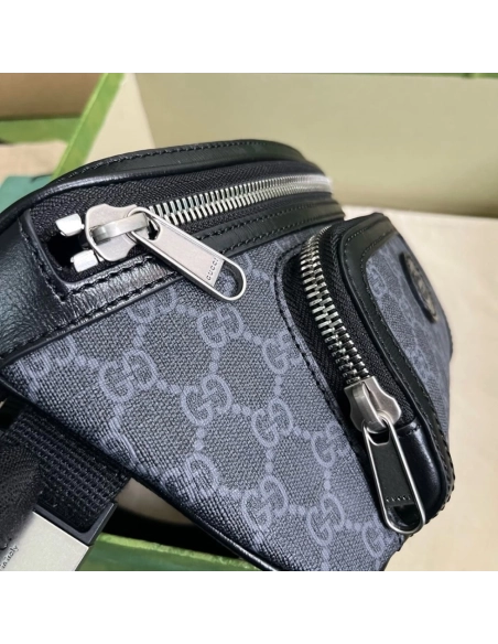 GUCCI BELT BAG WITH INTERLOCKING G,GUCCI,BAGS