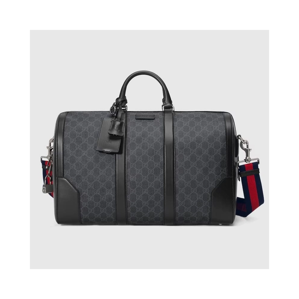 GUCCI BLACK CARRY ON DUFFLE,GUCCI,BAGS