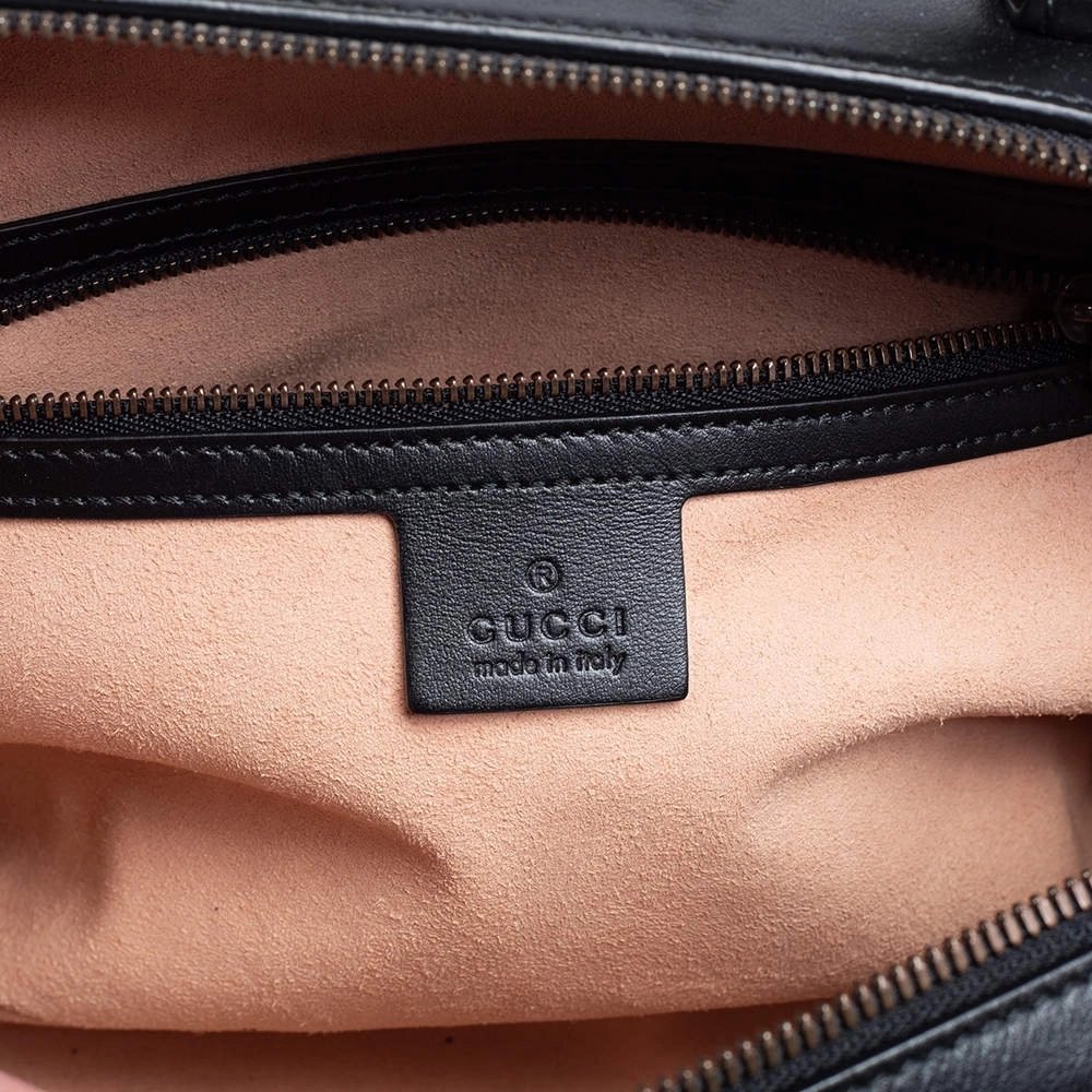 Gucci Black Matelasse Leather Small GG Marmont Bag,GUCCI,BAGS
