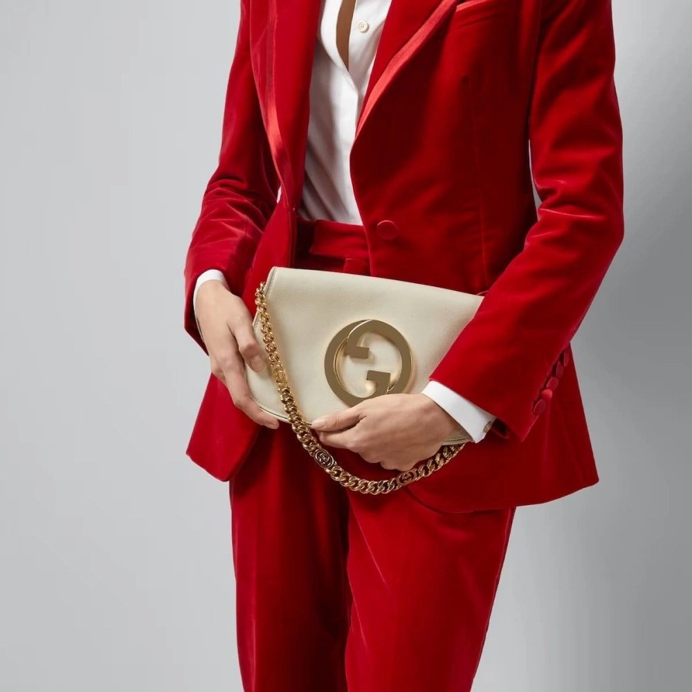 GUCCI BLONDIE SHOULDER BAG WHITE,GUCCI,BAGS