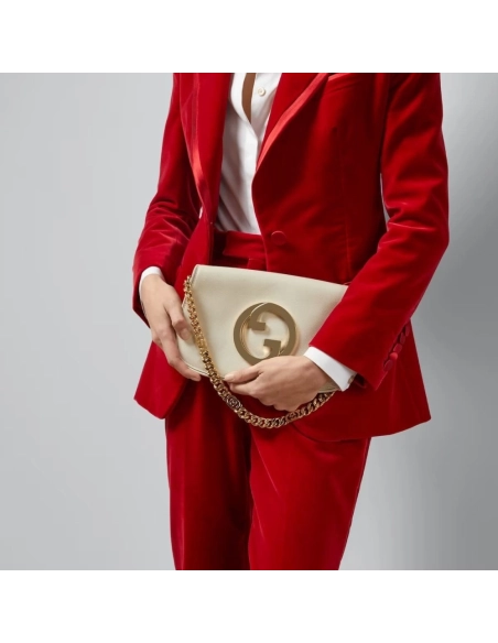 GUCCI BLONDIE SHOULDER BAG WHITE,GUCCI,BAGS