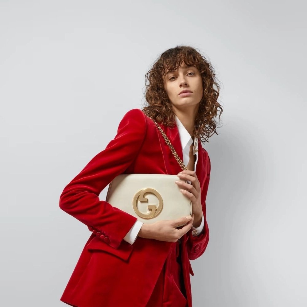 GUCCI BLONDIE SHOULDER BAG WHITE,GUCCI,BAGS