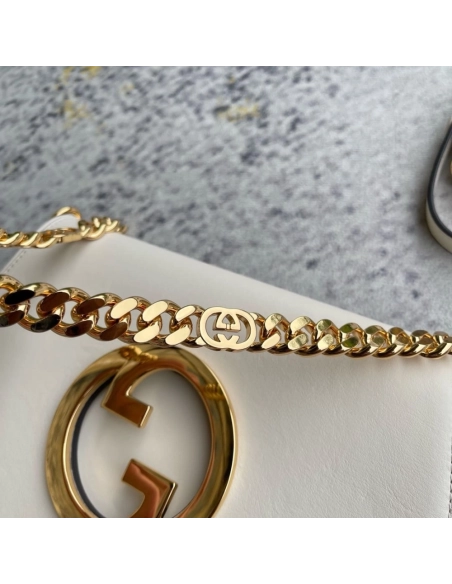 GUCCI BLONDIE SHOULDER BAG WHITE,GUCCI,BAGS