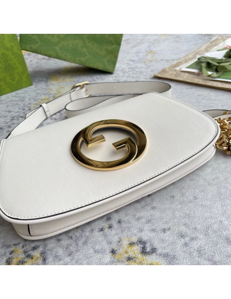GUCCI BLONDIE SHOULDER BAG WHITE,GUCCI,BAGS