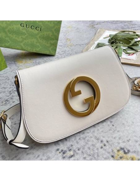 GUCCI BLONDIE SHOULDER BAG WHITE,GUCCI,BAGS
