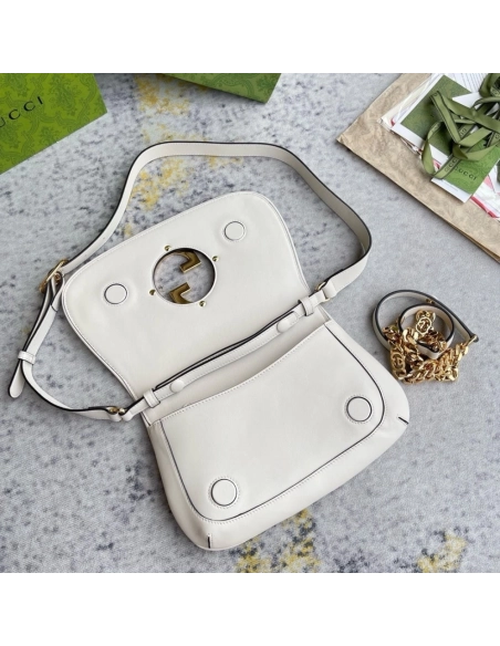 GUCCI BLONDIE SHOULDER BAG WHITE,GUCCI,BAGS