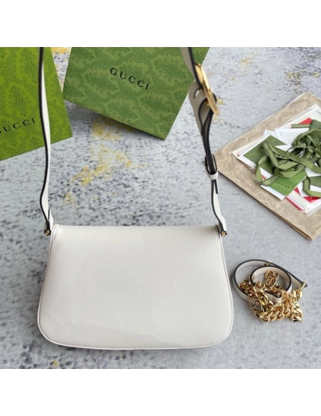 GUCCI BLONDIE SHOULDER BAG WHITE,GUCCI,BAGS