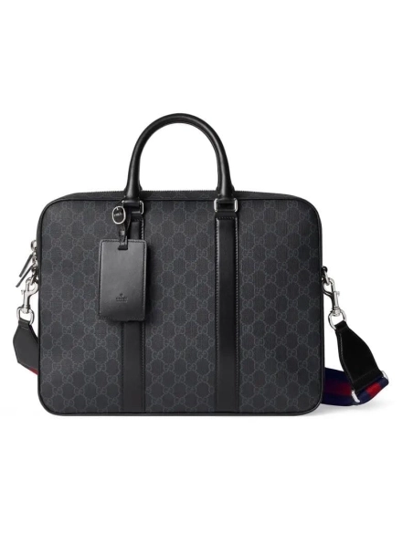GUCCI BRIEFCASE WITH SHOULDER STRAP,GUCCI,BAGS