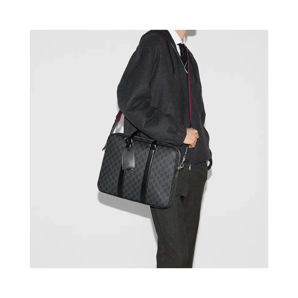 GUCCI BRIEFCASE WITH SHOULDER STRAP,GUCCI,BAGS