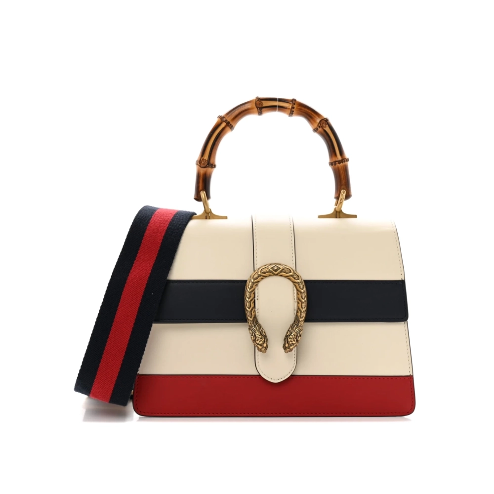 Gucci Calfskin Bamboo Web Dionysus Top Handle Bag,GUCCI,BAGS