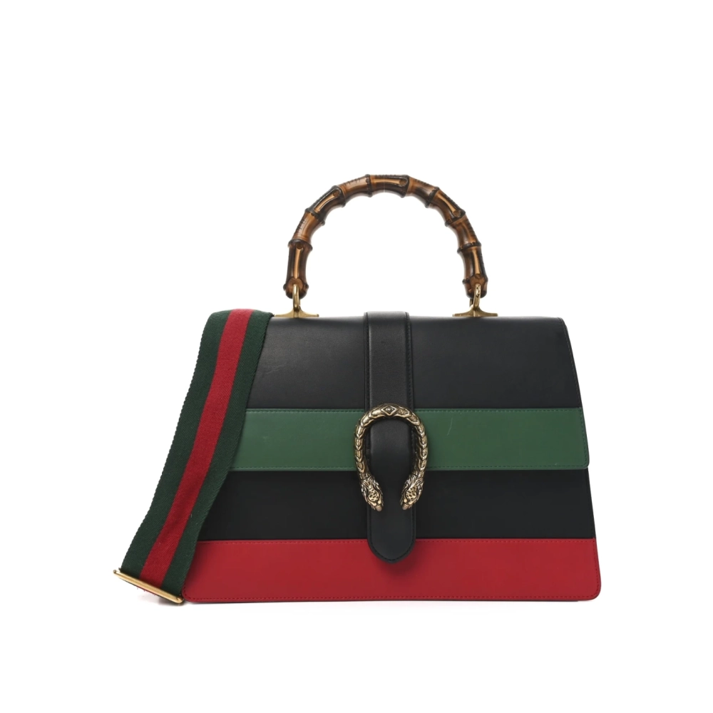 Gucci Calfskin Bamboo Web Dionysus Top Handle Bag,GUCCI,BAGS