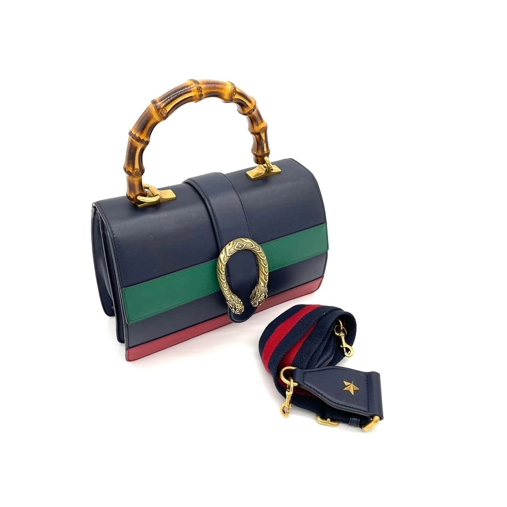 Gucci Calfskin Bamboo Web Dionysus Top Handle Bag,GUCCI,BAGS