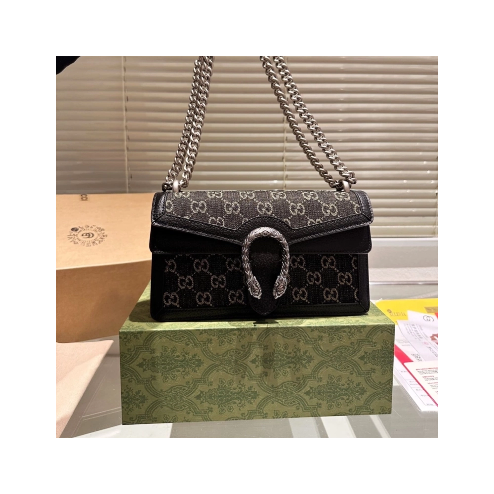Gucci Dionysus Bag GG Denim Small,GUCCI,BAGS