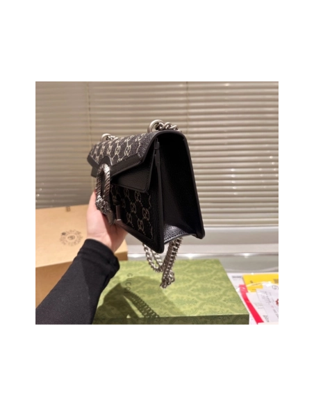 Gucci Dionysus Bag GG Denim Small,GUCCI,BAGS