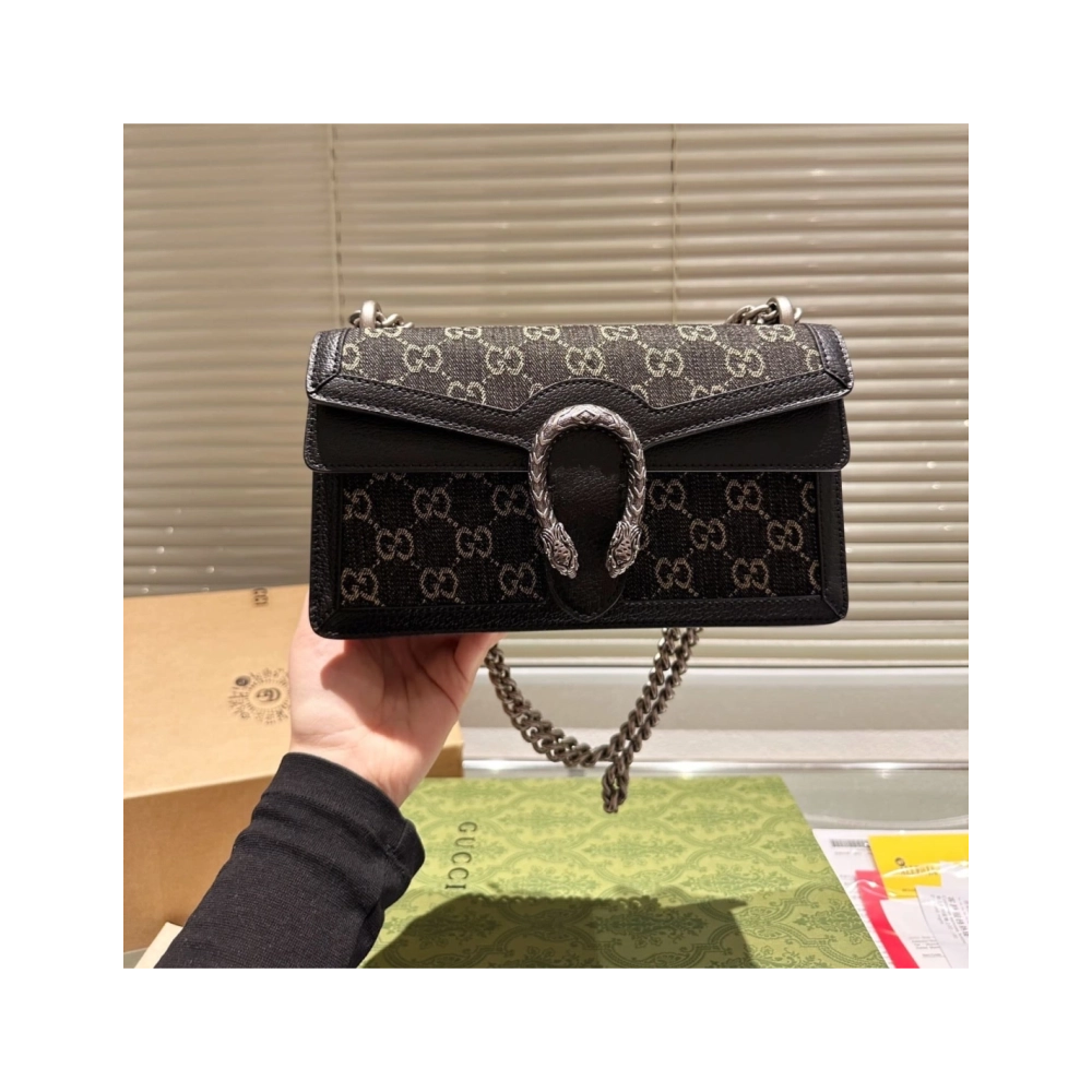 Gucci Dionysus Bag GG Denim Small,GUCCI,BAGS
