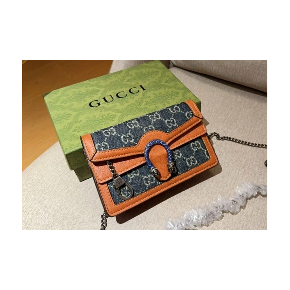 Gucci Dionysus Bag GG Denim Super Min,GUCCI,BAGS