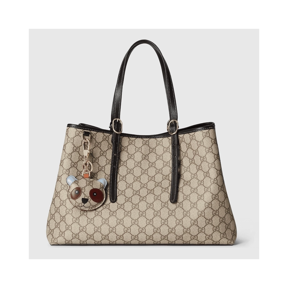 GUCCI EMBLEM LARGE TOTE BAG,GUCCI,BAGS