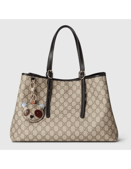 GUCCI EMBLEM LARGE TOTE BAG,GUCCI,BAGS