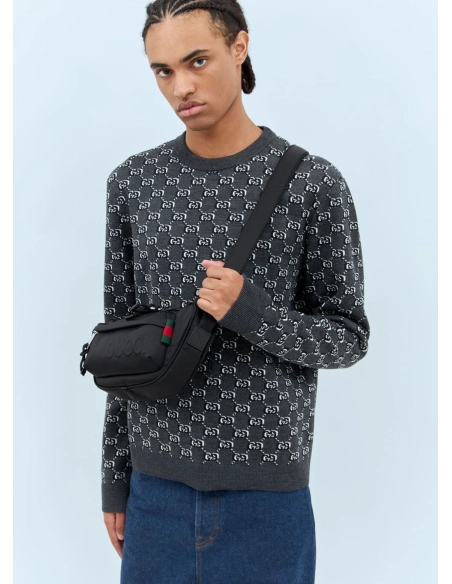 Gucci Embossed Logo Small Crossbody Bag,GUCCI,BAGS