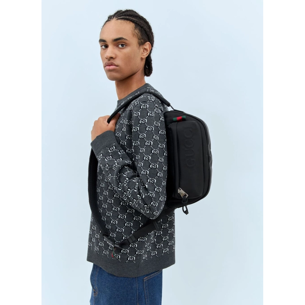 Gucci Embossed Logo Small Crossbody Bag,GUCCI,BAGS