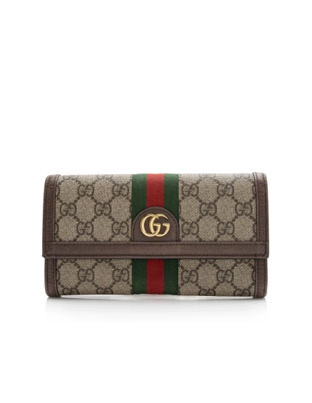 Gucci GG Supreme Ophidia Continental Wallet (SHF 23546),GUCCI,BAGS