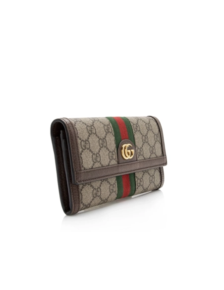 Gucci GG Supreme Ophidia Continental Wallet (SHF 23546),GUCCI,BAGS