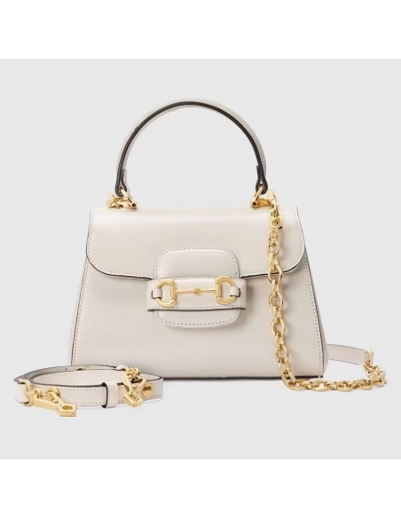 GUCCI HORSEBIT 1955 MINI BAG (White),GUCCI,BAGS