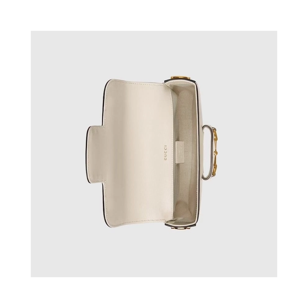 GUCCI HORSEBIT 1955 MINI BAG WHITE,GUCCI,BAGS