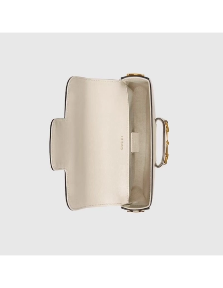 GUCCI HORSEBIT 1955 MINI BAG WHITE,GUCCI,BAGS